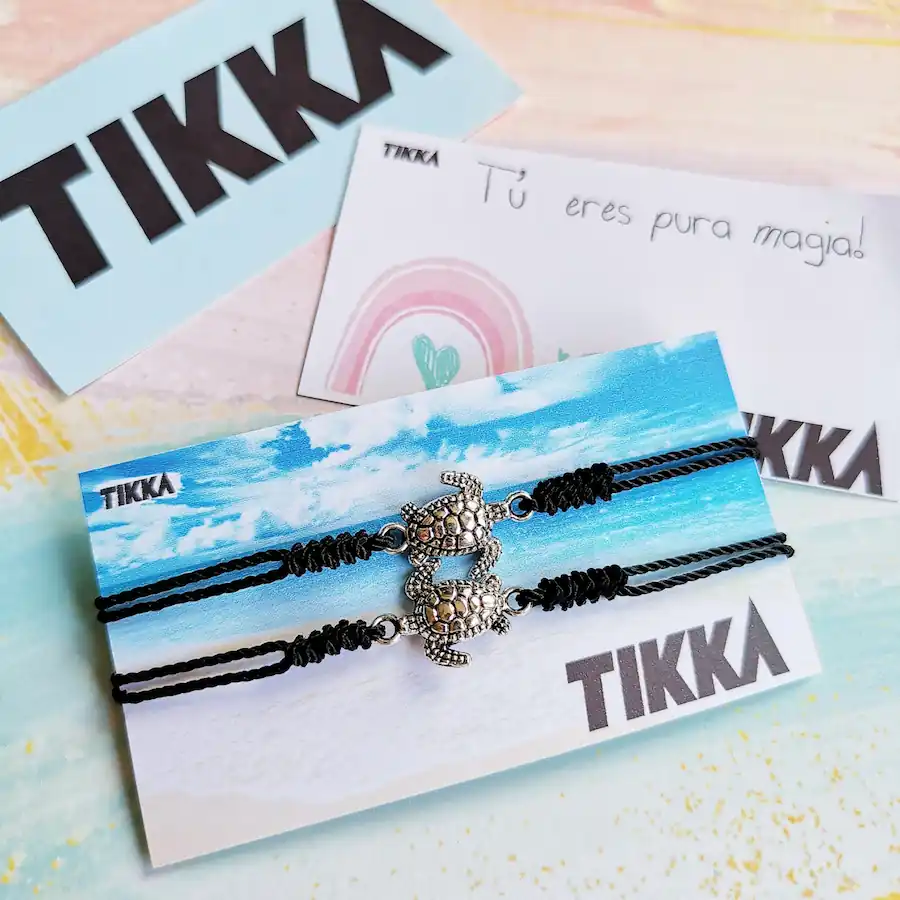 Pulseras De Tortugas Con Nudo Juntos Tikka Shop