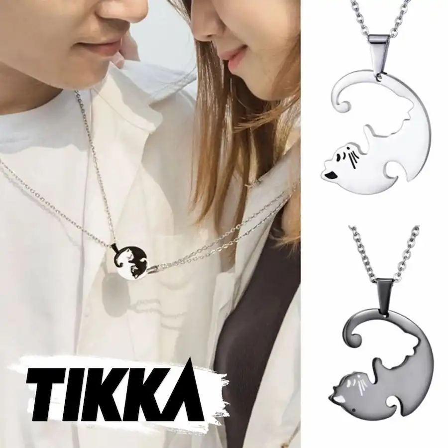Parche ejemplo Suave Incluye 2 piezas] - Collares complemento Gato Yin Yang : Tikka Shop