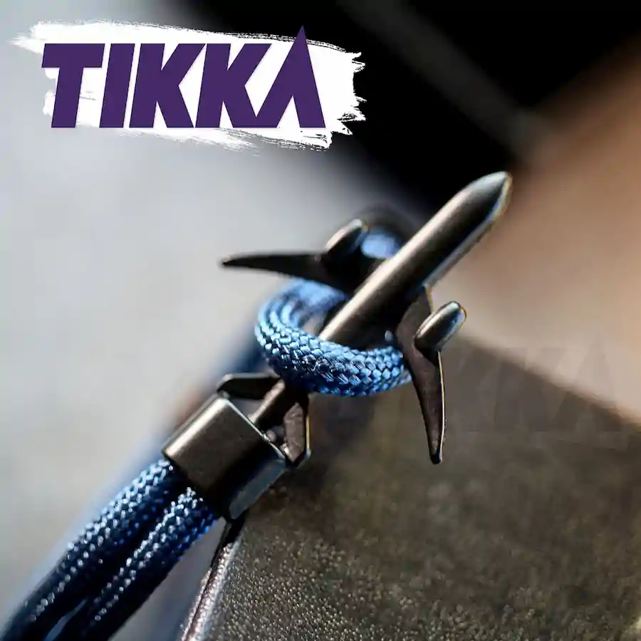 Incluye 1 pieza] - Pulsera paracord con ancla plata : Tikka Shop