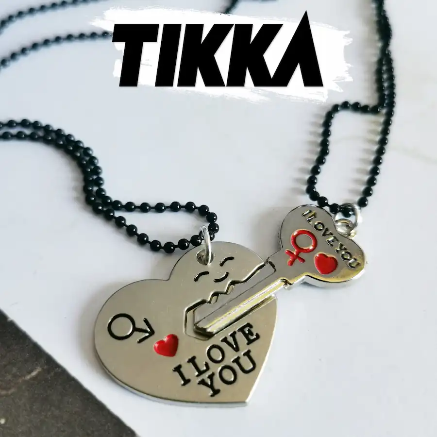 Collar para parejas llave y corazón – ¡Mi lugar favorito es junto a ti! :  Tikka Shop