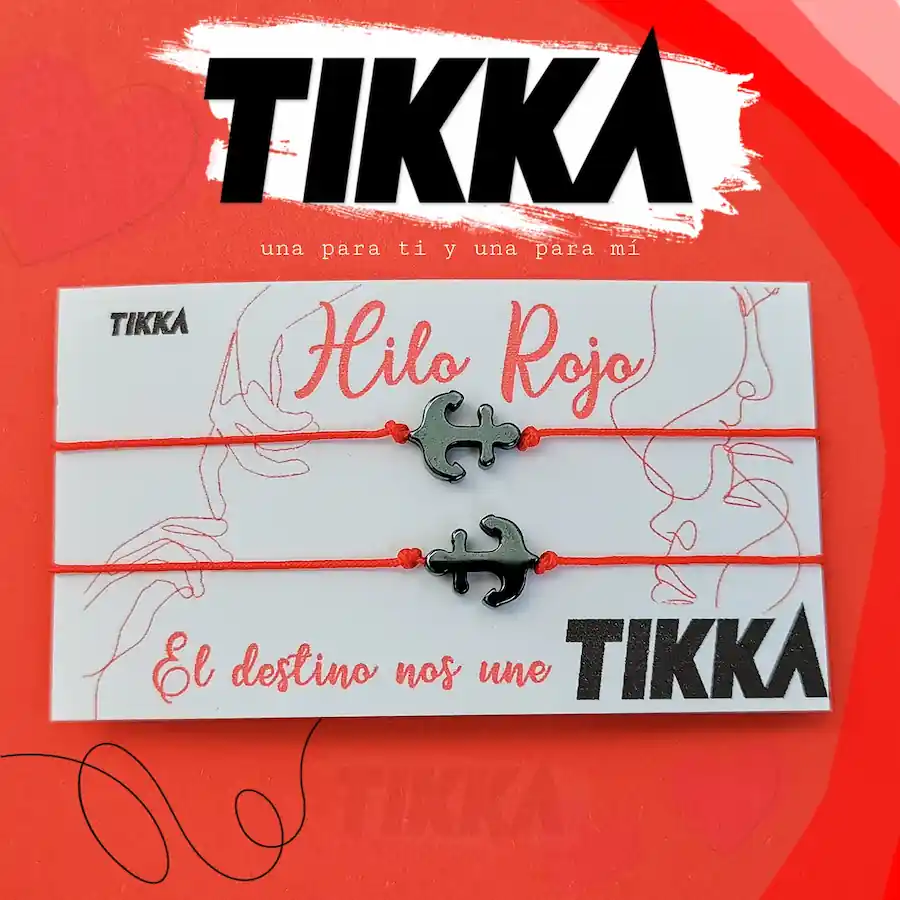 Incluye 2 piezas] – Pulseras para parejas hilo rojo del destino : Tikka Shop