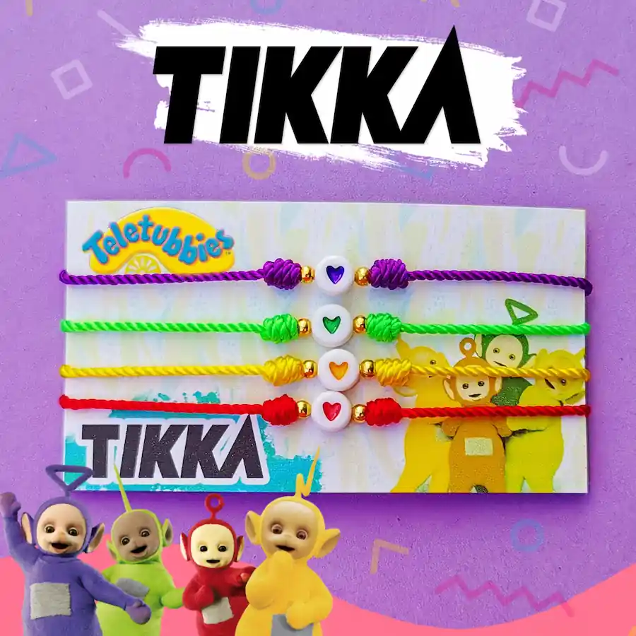 [Incluye 4 piezas] - Set de pulseras de los teletubbies