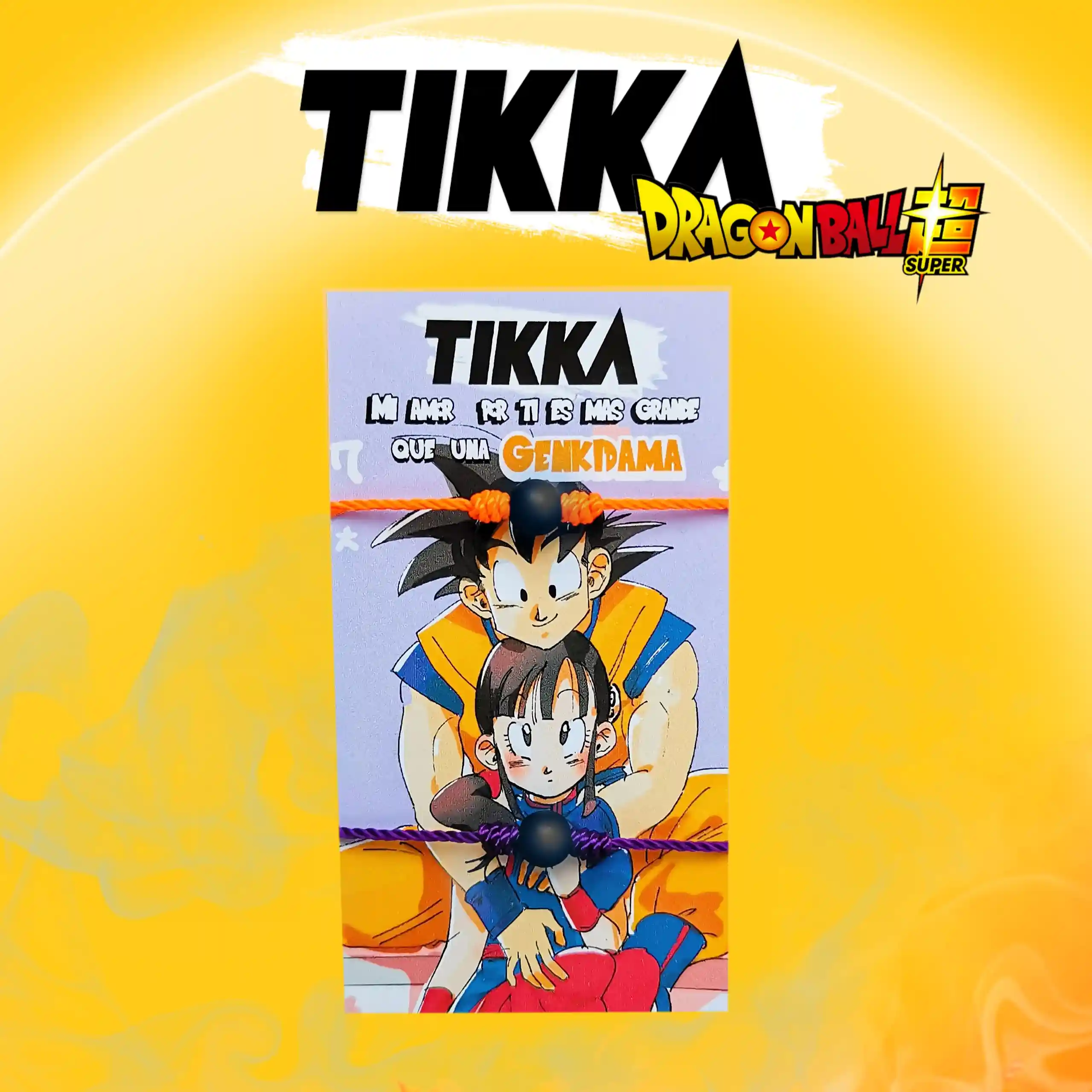 Incluye 2 piezas] – Pulseras para parejas Goku y Milk - Mi amor es mas  grande que un genkidama : Tikka Shop
